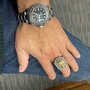 Massive King baby skull ring